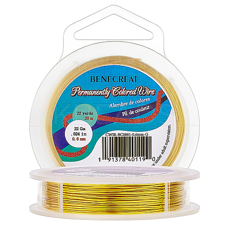 Round Craft Copper Wire CWIR-BC0001-0.6mm-G-1