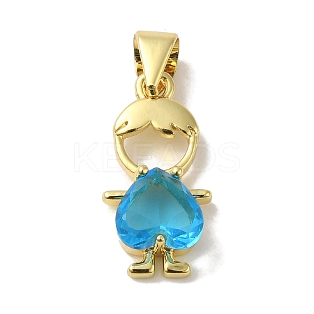 Rack Plating Brass Glass Pendants KK-P272-18B-G03-1