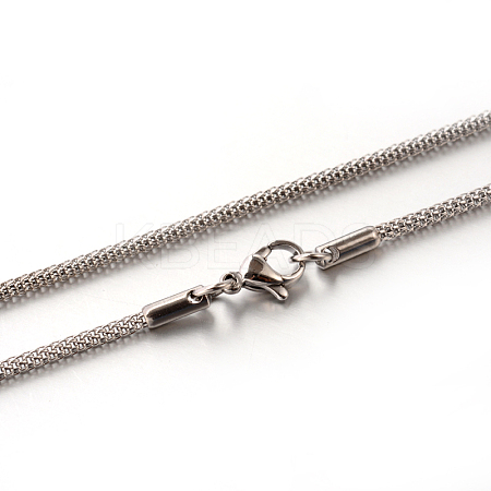 Tarnish Resistant 304 Stainless Steel Lantern Chain Necklaces LS-STAS-M174-070P-1
