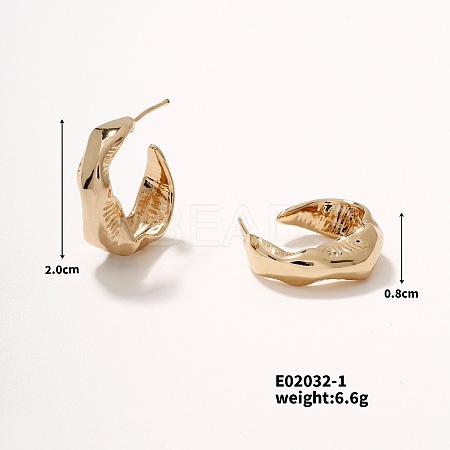 Shiny Women's Earrings with Hollow Design OK1604-2-1
