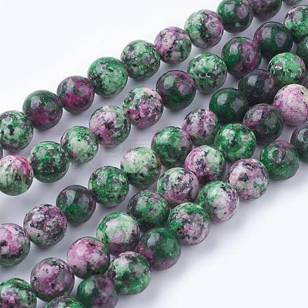 Natural Gemstone Beads Strands X-G-G086-8mm-1-1