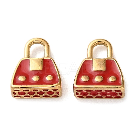304 Stainless Steel Enamel Charms STAS-L022-549G-02-1