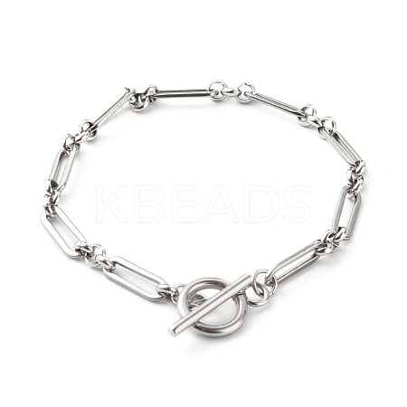 Tarnish Resistant 304 Stainless Steel Figaro Chain Bracelets BJEW-JB06446-1