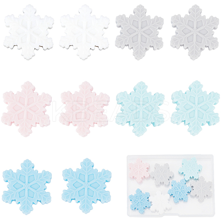 10Pcs 5 Colors Food Grade Eco-Friendly Silicone Beads SIL-SC0001-92-1