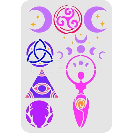 Large Plastic Reusable Drawing Painting Stencils Templates DIY-WH0202-156-1