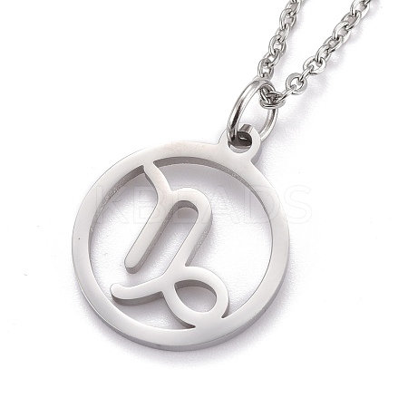 Non-Tarnish 304 Stainless Steel Pendant Necklaces NJEW-Z004-01P-1