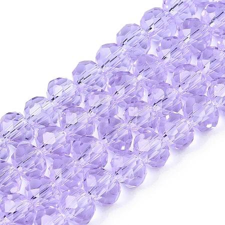 Transparent Glass Beads Strands GLAA-T023-8mm-B01-1