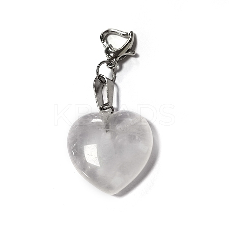 Natural Quartz Crystal Pendant Decorations PALLOY-PH01402-14-1