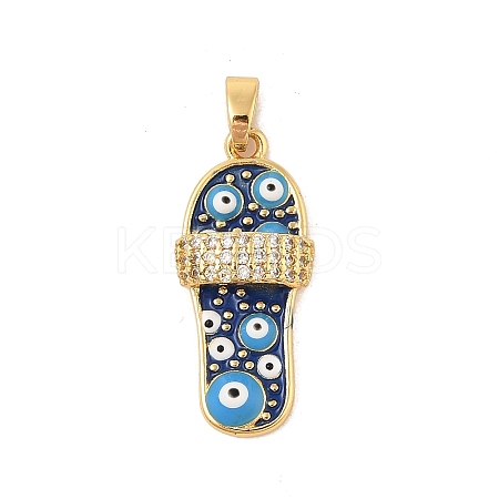 Brass Micro Pave Cubic Zirconia Pendants KK-R100-10G-01-1