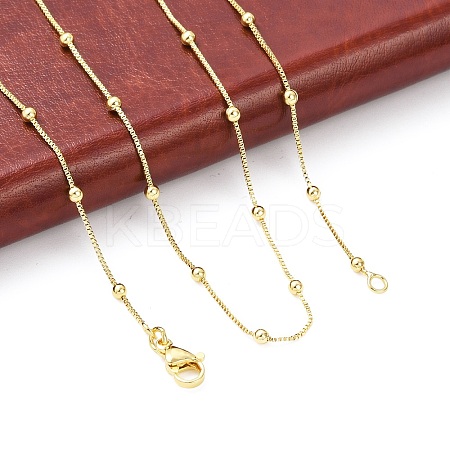 Brass Satellite Chains Necklace for Women X-NJEW-P265-05G-1