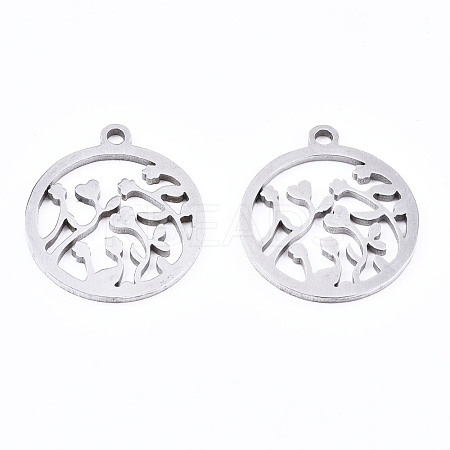 Non-Tarnish 201 Stainless Steel Pendants STAS-T044-191P-1