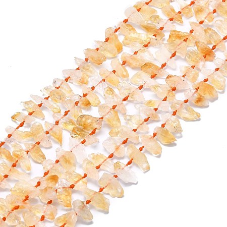 Natural Citrine Beads Strands G-F715-071A-1