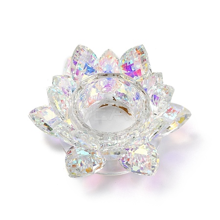 Flower Natural Quartz Crystal Candle Holder Molds AJEW-H154-02B-1