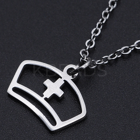 Non-Tarnish 201 Stainless Steel Pendant Necklaces LS-NJEW-S105-JN533-45-1-1