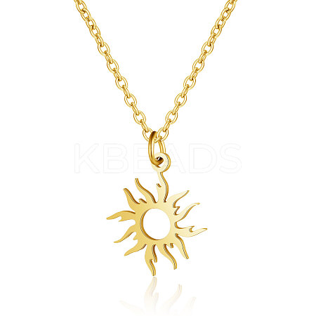 201 Stainless Steel Pendant Necklaces LS-NJEW-T009-JN122-40-2-1