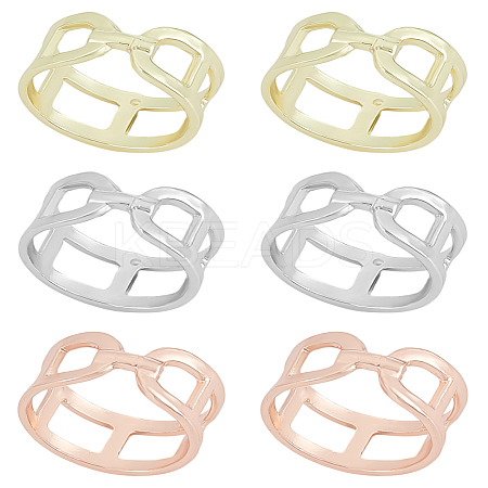 6Pcs 3 Colors Alloy Scarf Clips Brooches AJEW-LP0002-19-1