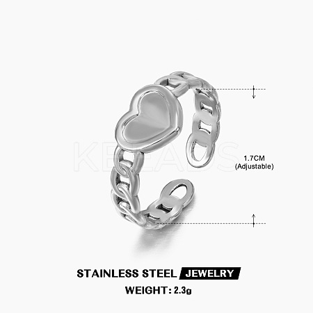 201 Stainless Steel Cuff Open Rings FS-WG76F01-20-1