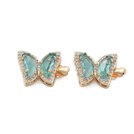 Brass Micro Pave Cubic Zirconia Box Clasps KK-B125-20G-1