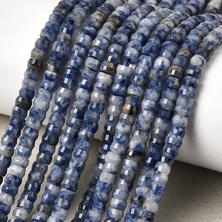 Natural Blue Spot Jasper Heishi Beads Strands G-A299-A14-01-1