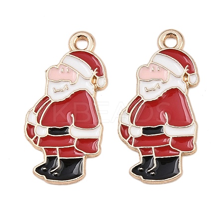 Christmas Alloy Enamel Pendants FIND-I067-02KCG-07-1