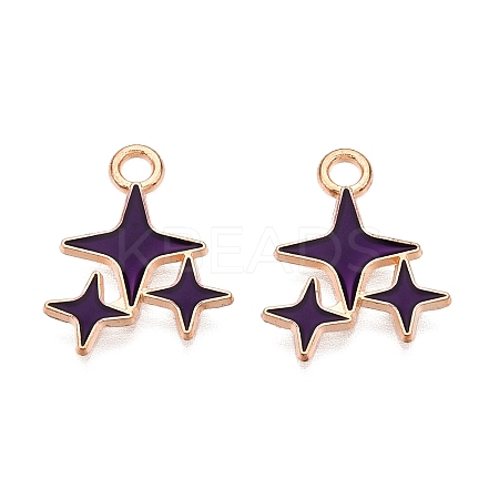 Alloy Enamel Pendants ENAM-T020-38F-RS-1