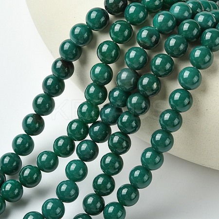 Round Natural Agate Bead Strands G-L419-83-1
