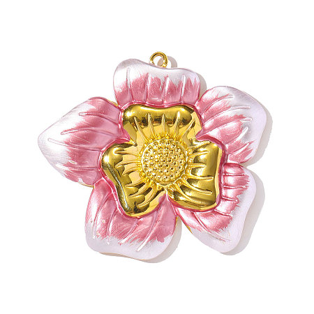 304 Stainless Steel Enamel Big Pendants STAS-OY002-40G-01-1