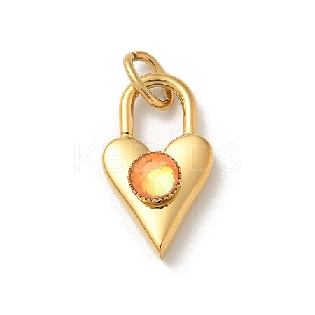 Ion Plating(IP) 304 Stainless Steel with Rhinestone Pendants STAS-G351-10G-12-1