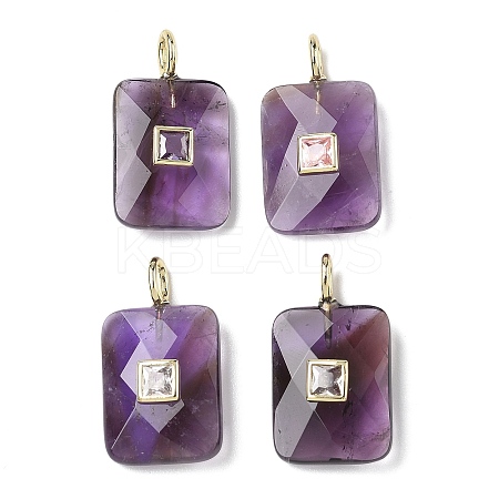 Natural Amethyst Pendants G-I391-03G-02-1