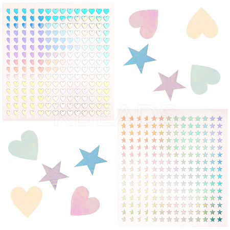 10Pcs 2 Styles Laser PET Plastic Stickers DIY-CP0011-61A-1