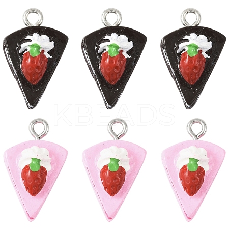 10Pcs 2 Syles Opaque Resin Pendants RESI-YW0004-75-1
