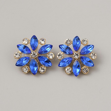 Flower Sew on Rhinestone FIND-WH0152-558KCG-01-1