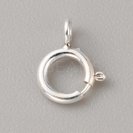925 Sterling Silver Spring Ring Clasps STER-WH0008-16A-S-1