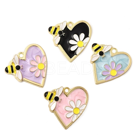Alloy Enamel Pendants FIND-I051-01G-1
