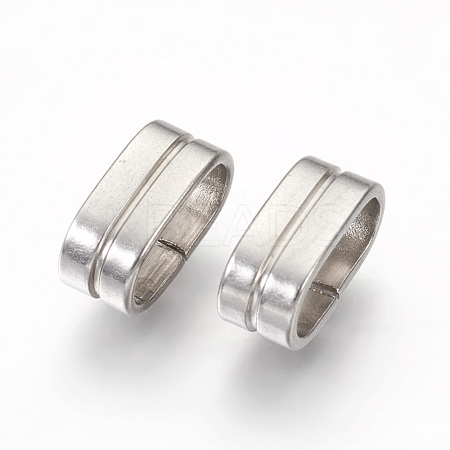Tarnish Resistant 201 Stainless Steel Slide Charms STAS-G187-32P-1