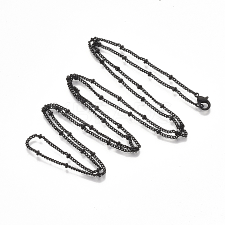 Brass Coated Iron Curb Chain Necklace Making LS-MAK-T006-02A-1
