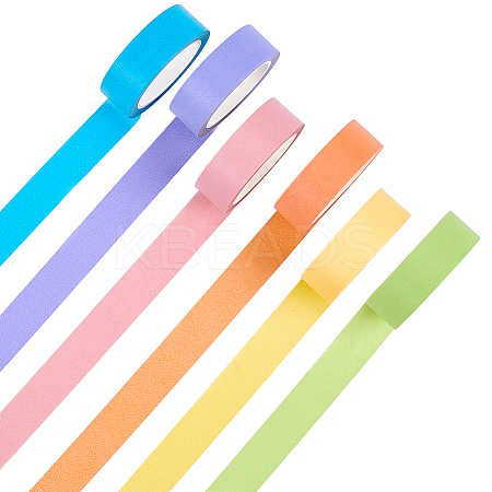 6 Rolls 6 Colors Masking Tape AJEW-CP0009-38-1