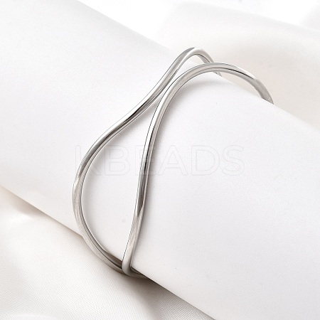 304 Stainless Steel Cuff Bangles for Women LS-BJEW-Z150-01P-02-1