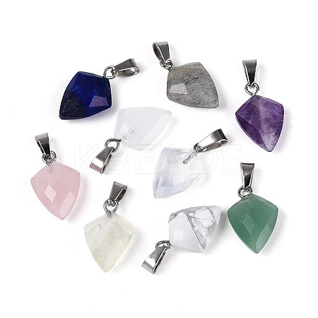 Natural & Synthetic Mixed Stone Pendants G-N349-18P-1