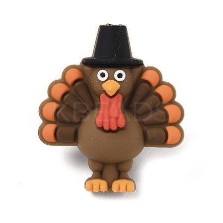 Thanksgiving Day Silicone Beads SIL-I015-03B-1