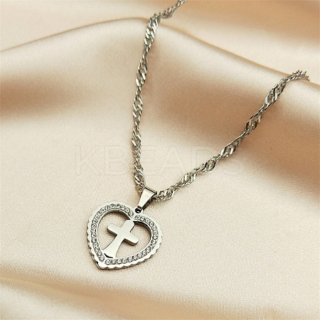 201 Stainless Steel Singapore Chain Necklaces NJEW-C042-11P-1