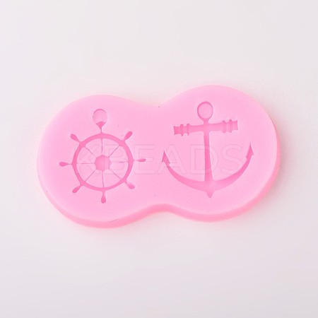 Helm and Anchor Design DIY Food Grade Silicone Molds LS-AJEW-L054-77-1
