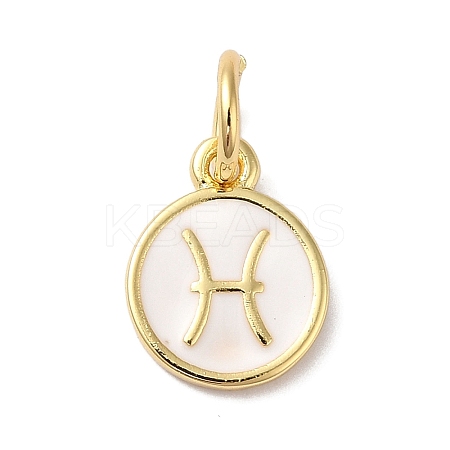 Real 18K Gold Plated Brass Enamel Charms KK-L216-001G-A02-1