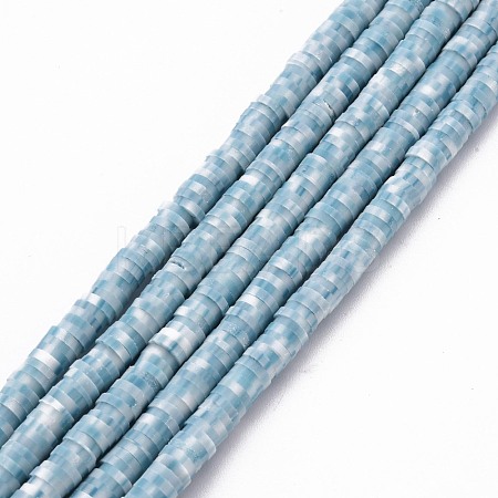 Handmade Polymer Clay Bead Strands X-CLAY-S094-4mm-A10-1