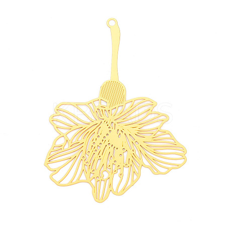 Brass Filigree Big Pendants KKC-T003-37G-1