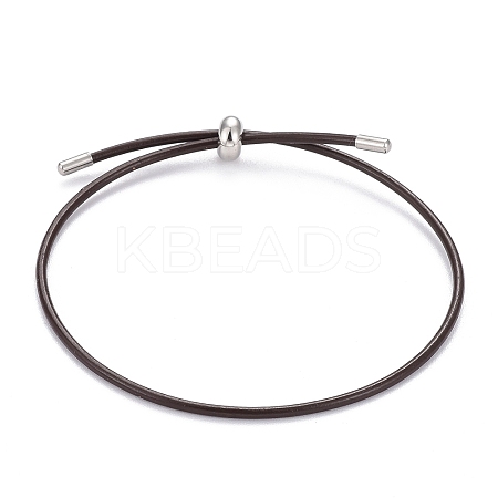 Adjustable PU Leather Cord Slider Bracelets BJEW-F412-05P-B-1