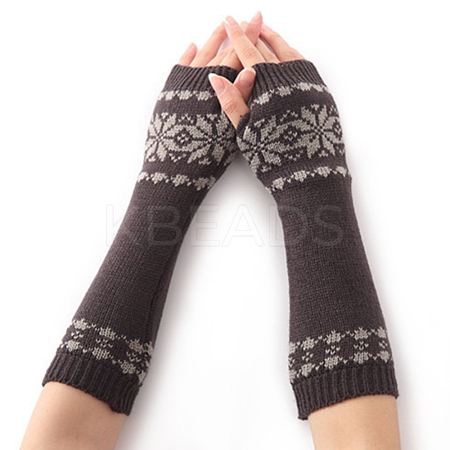 Polyacrylonitrile Fiber Yarn Knitting Long Fingerless Gloves COHT-PW0001-17E-1