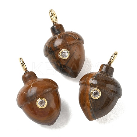 Natural Tiger Eye Pendants GG-CBA105B-04M-G-1