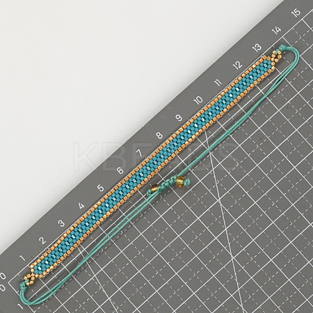 Glass Seed Bead Braided Bead Bracelets LG2018-4-1