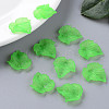 Frosted Transparent Acrylic Grape Leaf Pendants X-PAF002Y-7-7